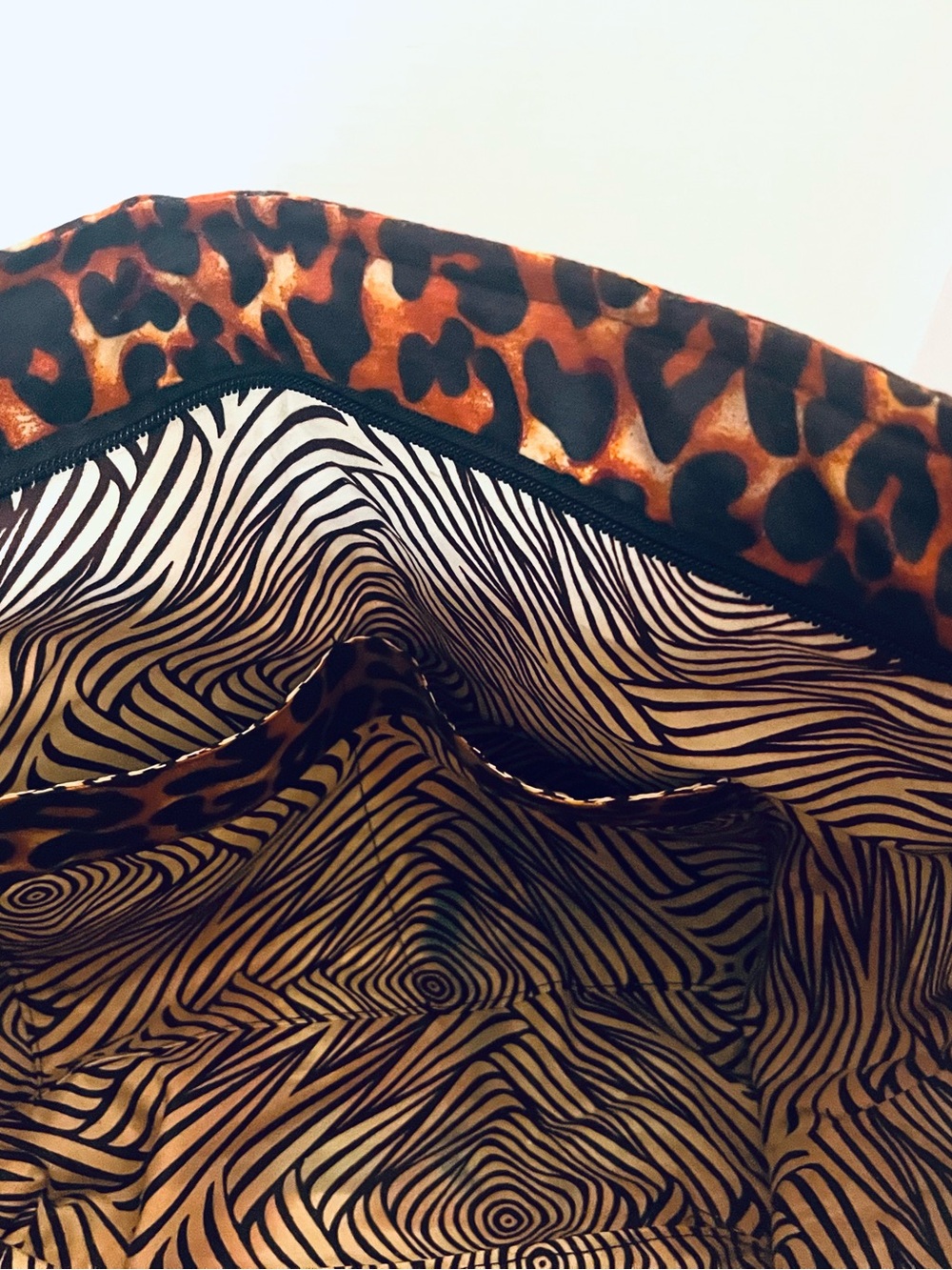 Barabara Leopard Print Tote Bag Handmade in India - Picture 7 of 10